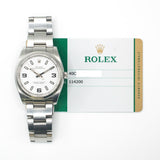 Rolex Oyster Perpetual 114200 White Dial Aug 2018