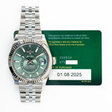 Rolex Sky-Dweller 336934 Mint Green Dial Aug 2025