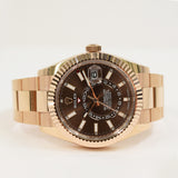 Rolex Sky-Dweller 42mm Everose Gold 336935 Chocolate Dial Sep 2023 - View 3