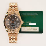 Rolex Sky-Dweller 42mm Everose Gold 336935 Grey Dial Jul 2024 - View 2