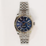 Rolex Sky-Dweller 42mm Steel and White Gold 326934 Blue Dial Dec 2022 - View 1