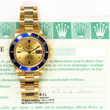 Rolex Submariner Date 16618SG Champagne Diamond Dial Feb 2000