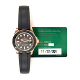 Rolex Yacht-Master 40mm Everose Gold 126655 Black Dial Feb 2021 - View 2