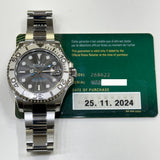 Rolex Yacht-Master 40mm Steel and Platinum 268622 Grey Dial Nov 2024 - View 2