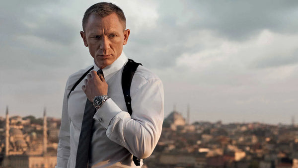 James Bond with an Omega Seamaster watch