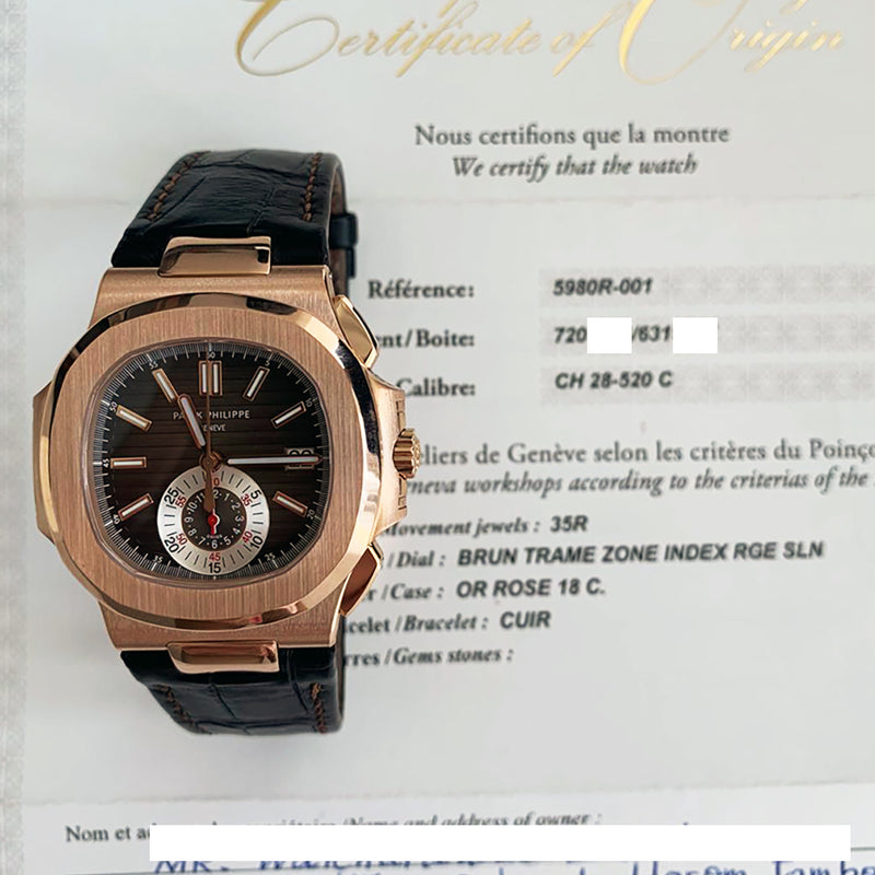 Patek Philippe Nautilus 5980R-001 Brown Dial