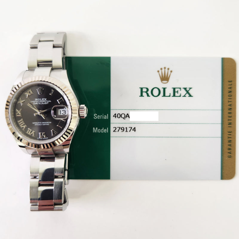 Rolex Lady-Datejust 279174 Dark Grey Roman Dial