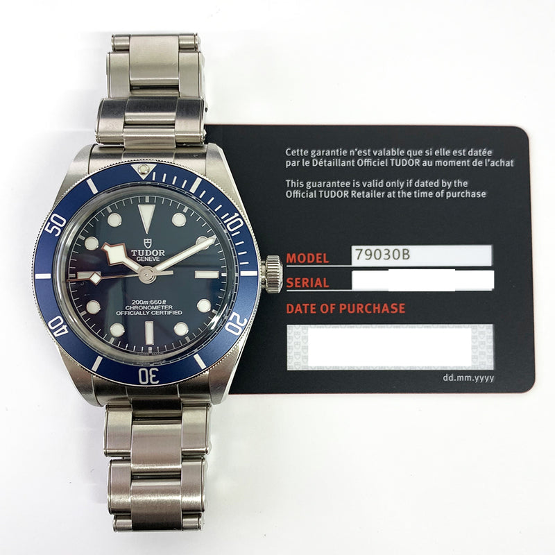 Tudor Black 79030B  Blue Dial