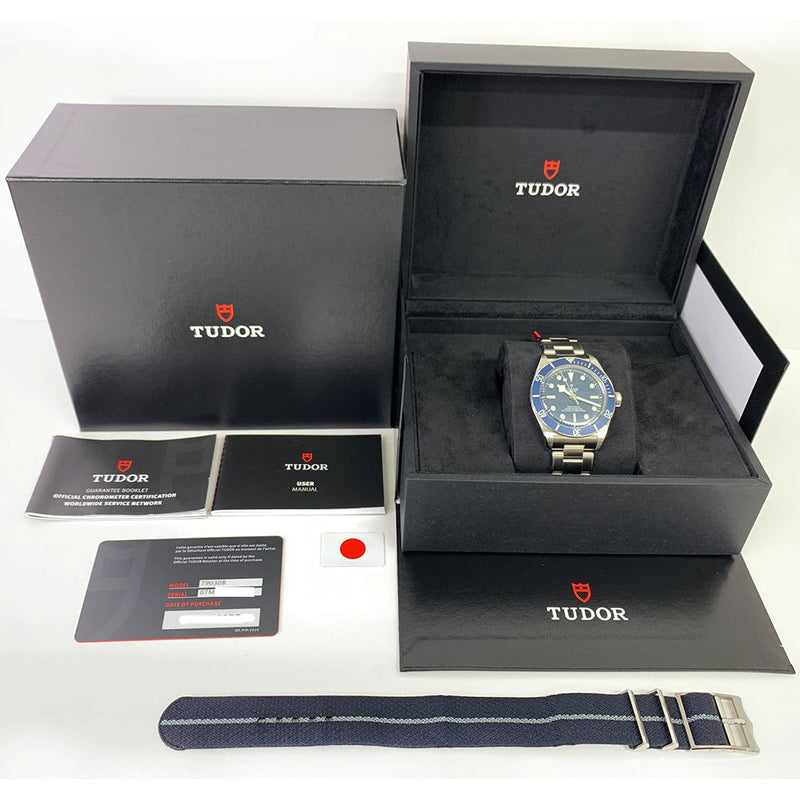 Tudor Black 79030B  Blue Dial