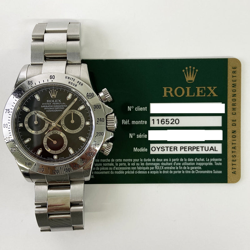 Rolex Cosmograph Daytona 116520 Black Dial