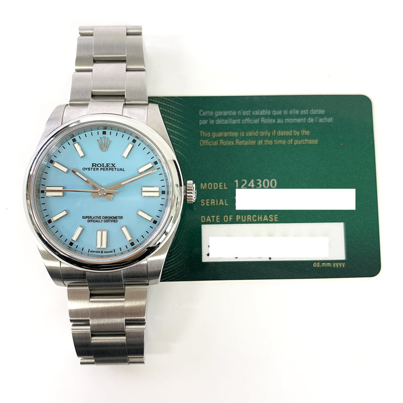 Rolex Oyster Perpetual 124300 Custom Turquoise Dial