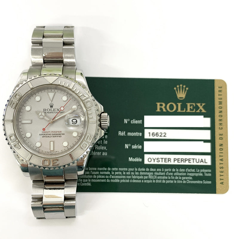 Rolex Yacht-Master 16622 Platinum Dial