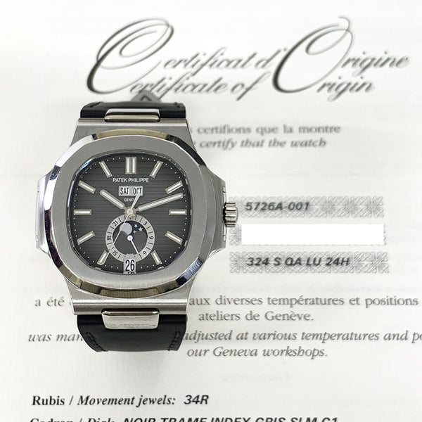 Patek Philippe Nautilus 5726A-002 Black Dial