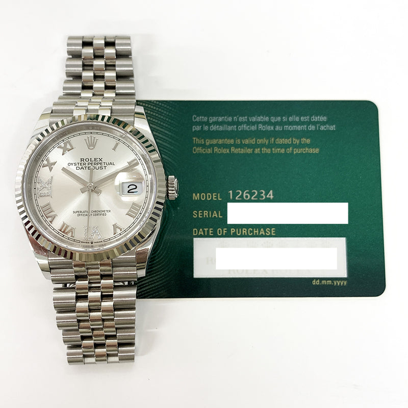 Rolex Datejust 126234 Silver "VI&IX" Diamond Dial