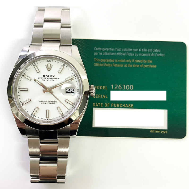 Rolex Datejust 126300 White Dial