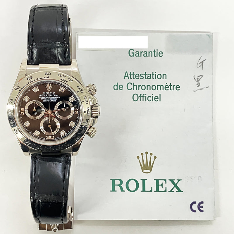 Rolex Cosmograph Daytona 116519 Black Diamond Dial