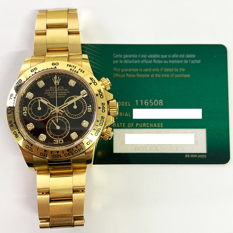 Rolex Cosmograph Daytona 116508 Black Diamond Dial