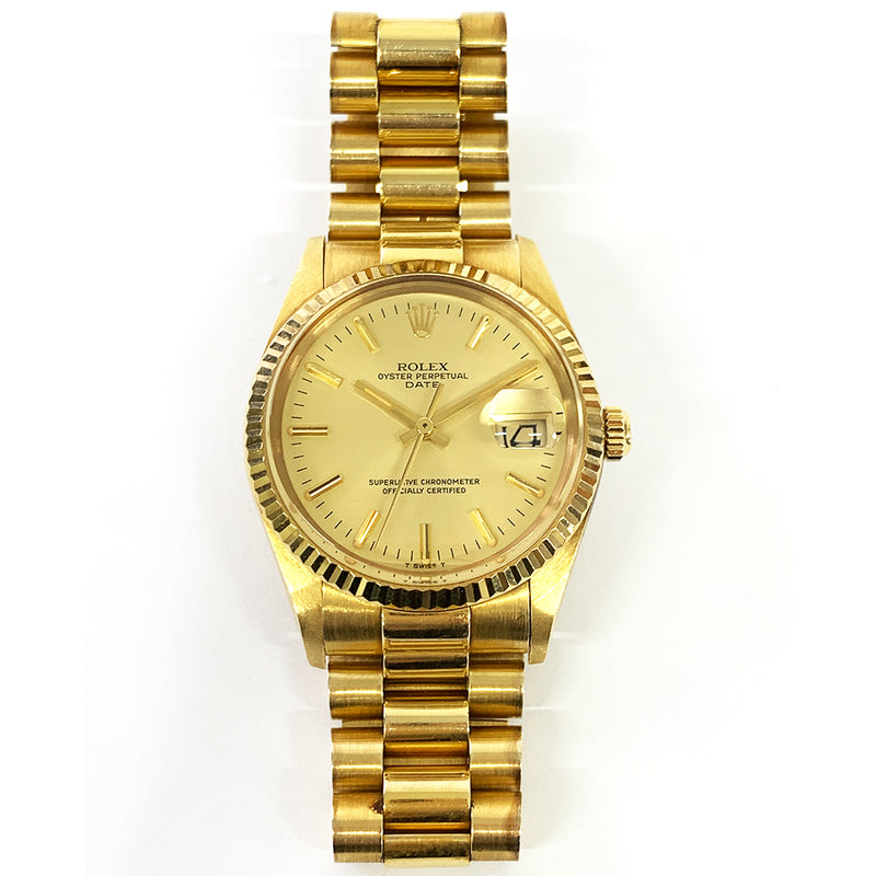 Rolex Oyster Perpetual 15038 Champagne Dial