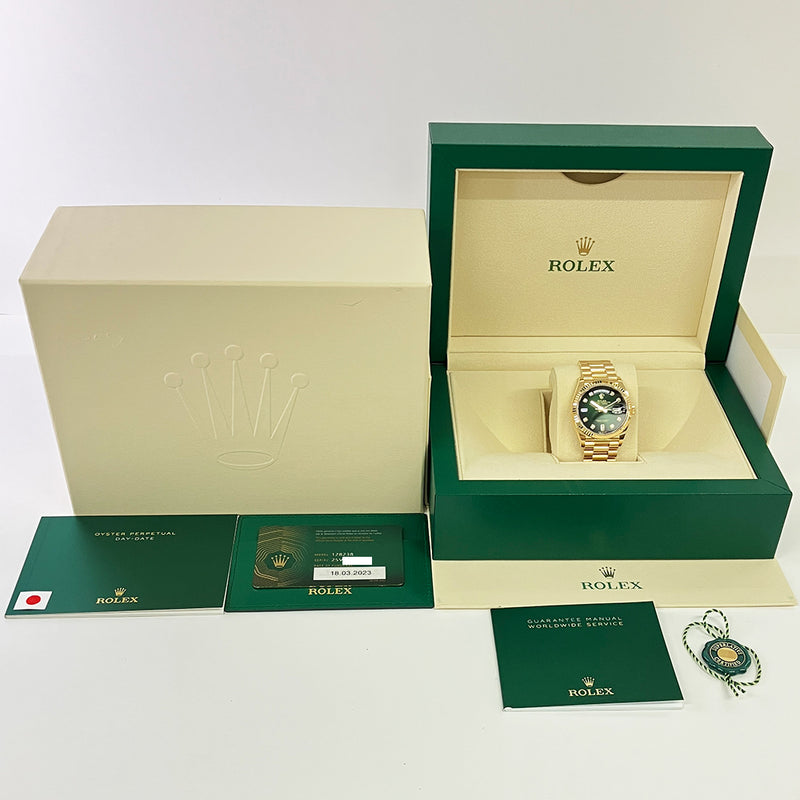 Rolex Day Date 128238 Green Diamond Dial