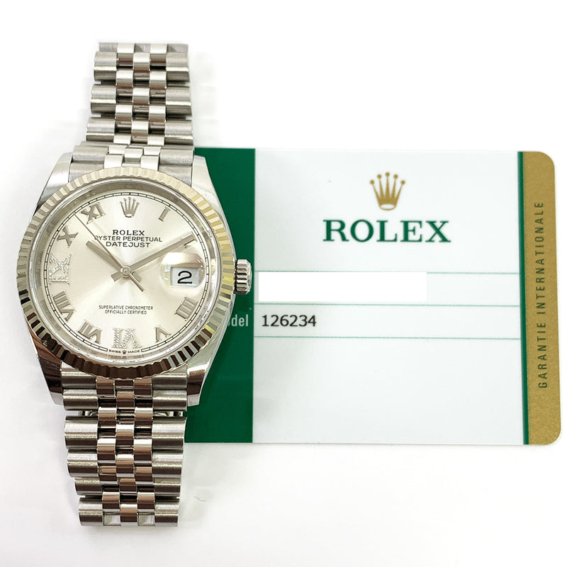 Rolex Datejust 126234 Silver "VI&IX" Diamond Dial