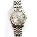 Rolex Detajust 16234 Silver Roman Dial