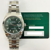 Rolex Datejust 126300 Green Dial