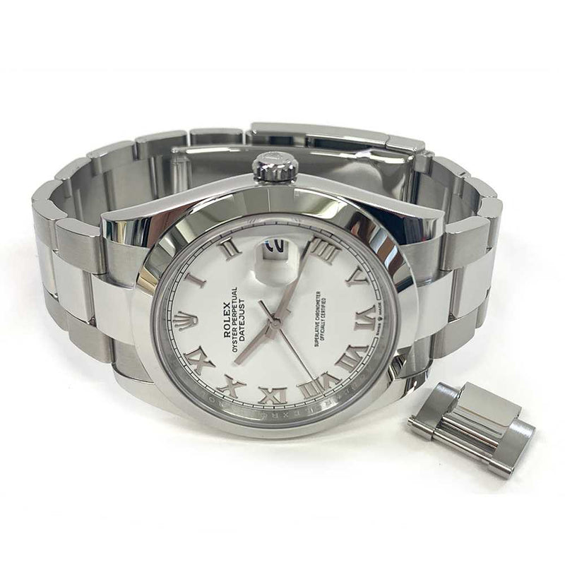 Rolex Datejust 126300 White Roman Dial