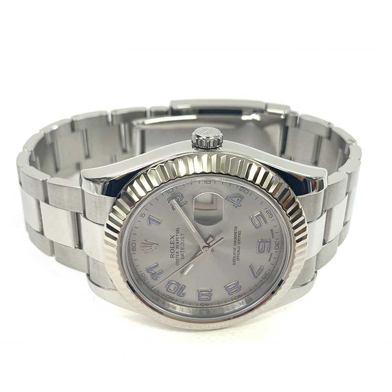 Rolex Datejust 116334 Silver Blue Arabic Dial