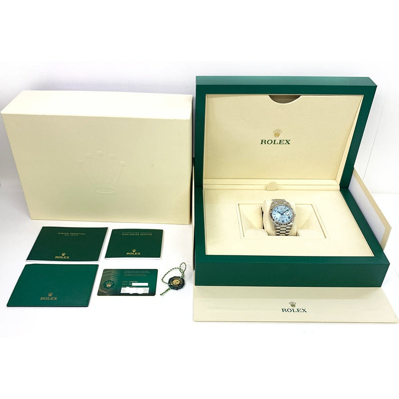 Rolex Day-Date 228206 Ice Blue Roman Dial