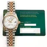 Rolex Datejust 278271 Silver Flower Diamond Dial