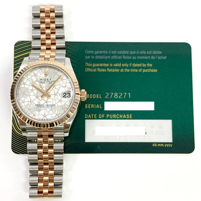 Rolex Datejust 278271 Silver Flower Diamond Dial