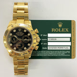 Rolex Cosmograph Daytona 116528 Black Diamond Oyster