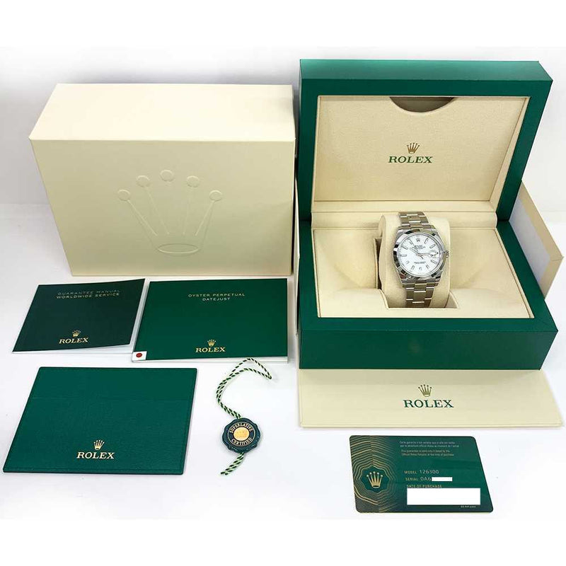 Rolex Datejust 126300 White Dial box