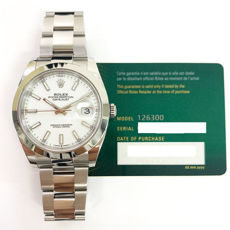 Rolex Datejust 126300 White Dial