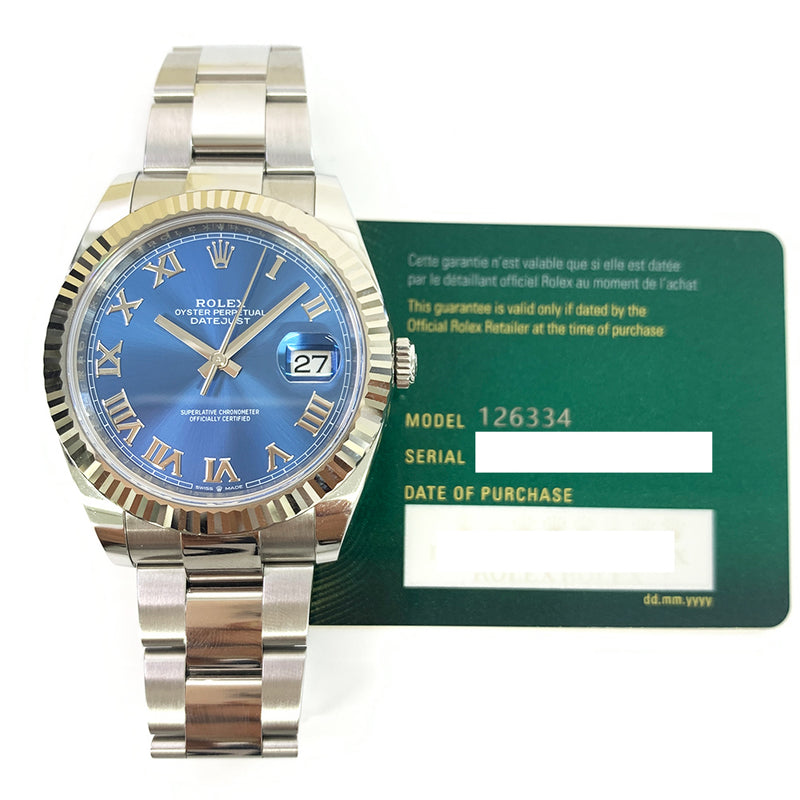 Rolex Datejust 126334 Blue Roman Dial