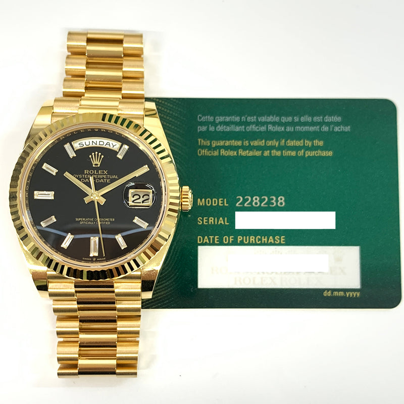 Rolex Day-Date 228238 Black Onyx Diamond