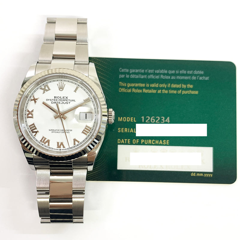 Rolex Datejust 126234 White Roman Dial