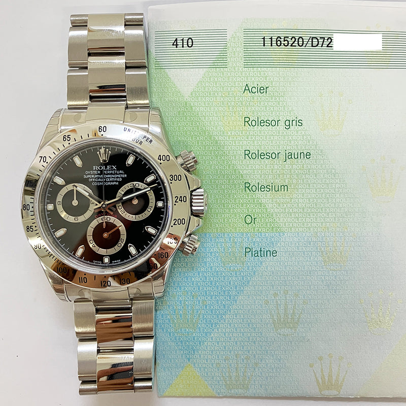 Rolex Cosmograph Daytona 116520 Black Dial