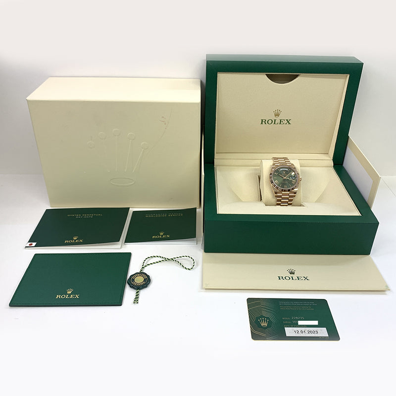 Rolex Day-Date 228235 Green Roman Dial