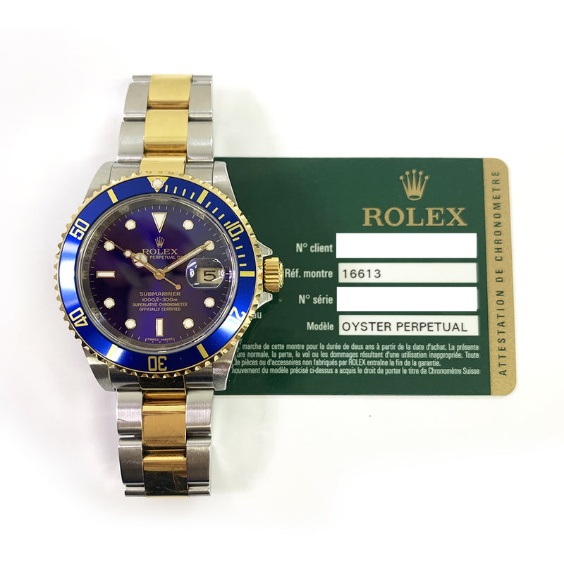 Rolex Submariner date 16613 Blue Dial