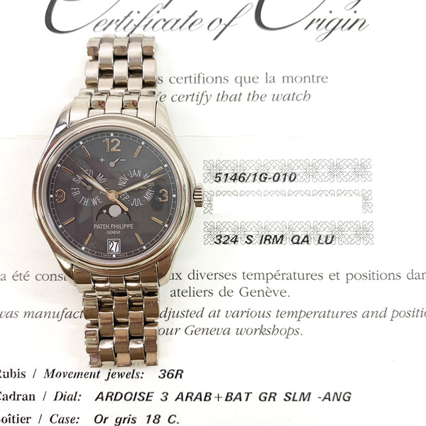 Patek Philippe Annual Calendar 5146/1G-010 Slate Grey Dial