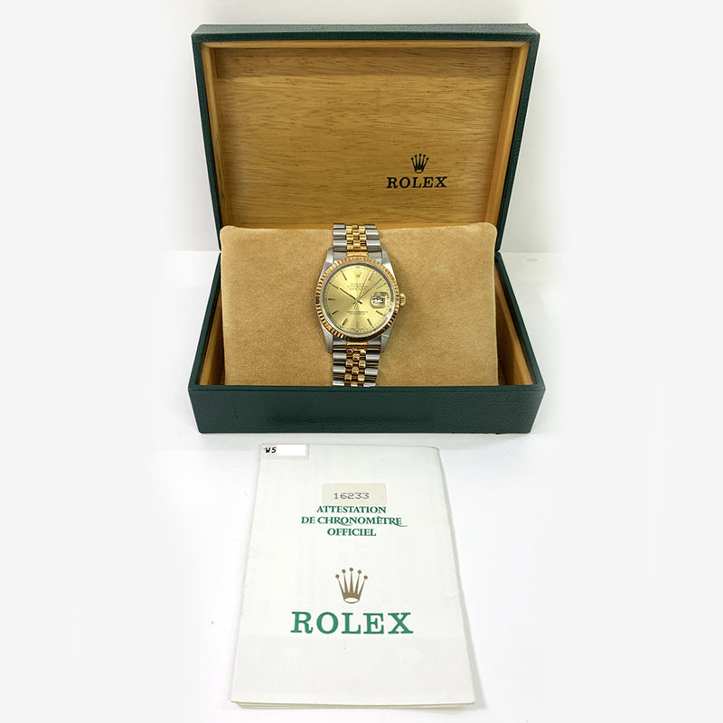 Rolex Detajust 16233 Champagne Dial