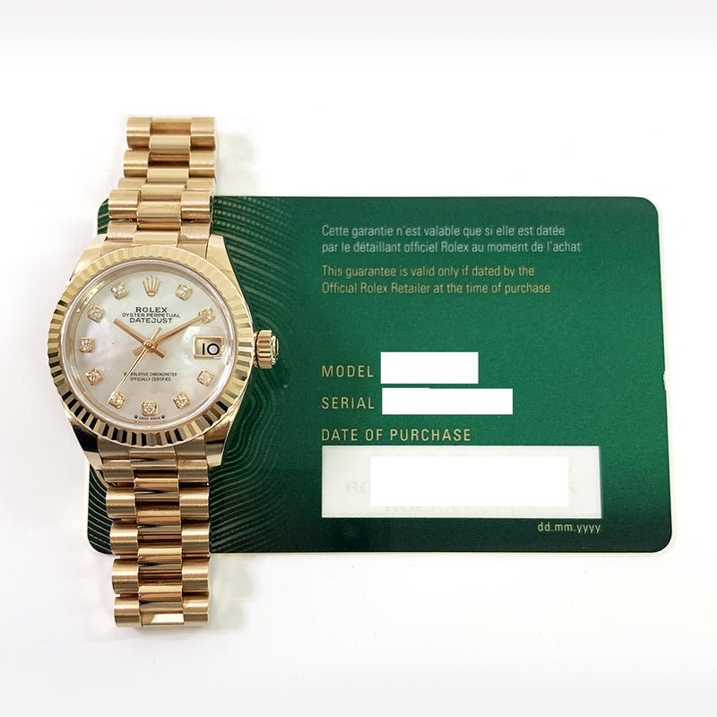 Rolex Lady-Datejust 279175 White Mop Diamond Dial