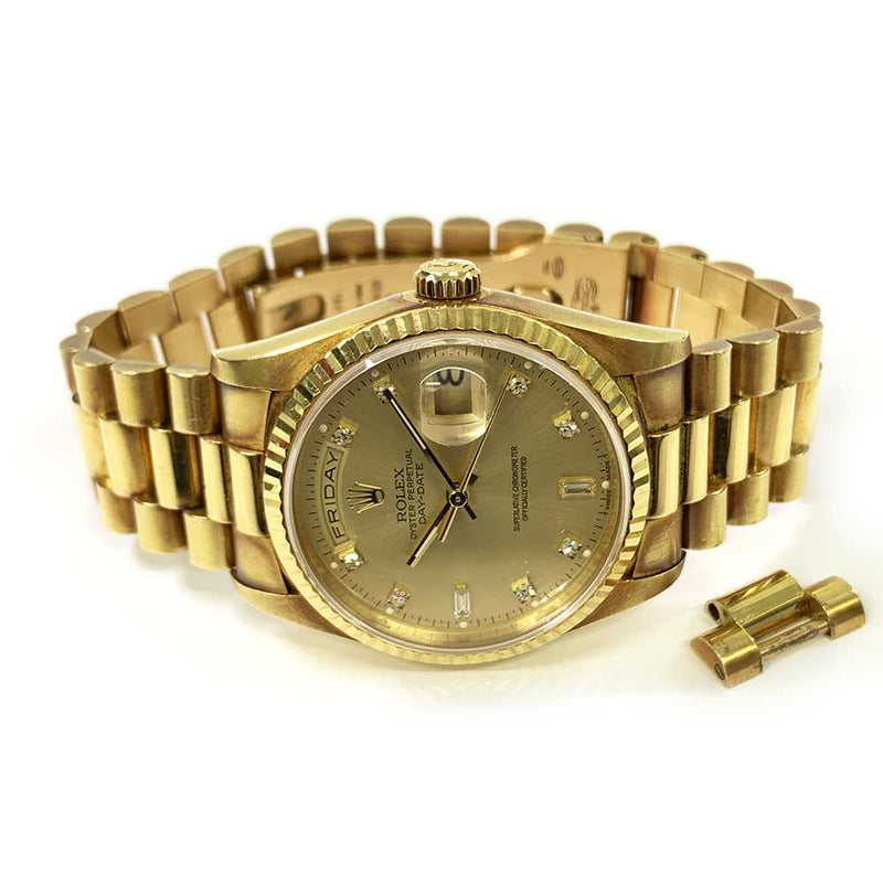Rolex Day-Date 118238 Presidential Champagne Diamond Dial
