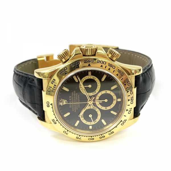 Rolex Cosmograph Daytona 116518LN Black/Crocodile Dial