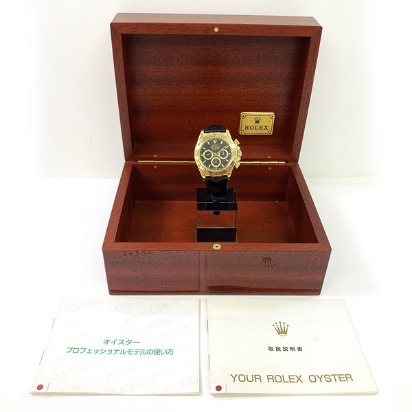 Rolex Cosmograph Daytona 116518LN Black/Crocodile Dial