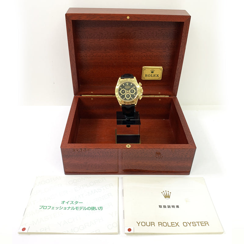 Rolex Cosmograph Daytona 116518LN Black/Crocodile Dial