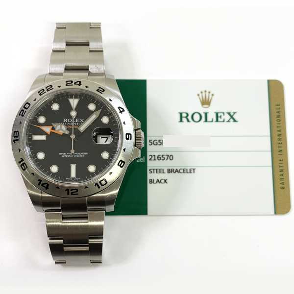 EXPLORER II 42MM BLACK DIAL STAINLESS STEEL