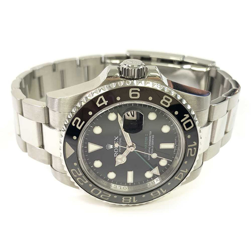 GMT-MASTER II 40MM BLACK DIAL BLACK CERAMIC BEZEL STAINLESS STEEL