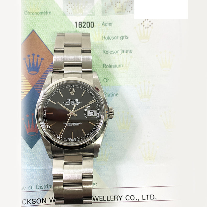 Rolex Date 16200 Black Dial